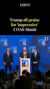 167K views · 2.2K reactions | While speaking at the NATO summit in The Hague, US President Donald Trump praised Chief of Army Staff Field Marshal Asim Munir. "I had the general who was very impressive," Trump stated. The US president reiterated that he helped prevent nuclear war between Pakistan and India with promise of trade. #DawnToday | Dawn.com | Facebook