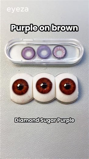 Eyeza_ 𝑪𝒐𝒏𝒕𝒂𝒄𝒕𝒔 ✨ on Instagram: "✨ Purple meets brown, adding depth and allure. Make your gaze absolutely irresistible🥰 #eyeza #eyezalens #coloredcontacts #coloredcontactlenses #contacts #lenses #contactlenses #bluelenses #purple"