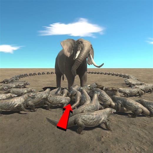 000222 Komodo Dragon vs Every Unit - Animal Revolt Battle Simulator | Gameroom