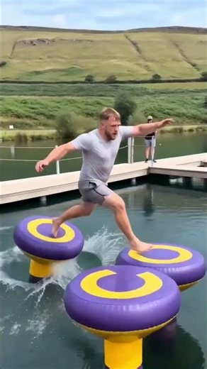 Testing a modern $5,000,000 water obstacle course in UK Countryside ! 💎 #shorts