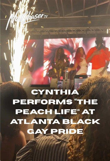 Cynthia Bailey performed her new single “The Peach Life” for the first time at Atlanta Black Gay Pride’s “Pure Heat Community Festival!” #realitytv #bravotv #rhoa #cynthiabailey