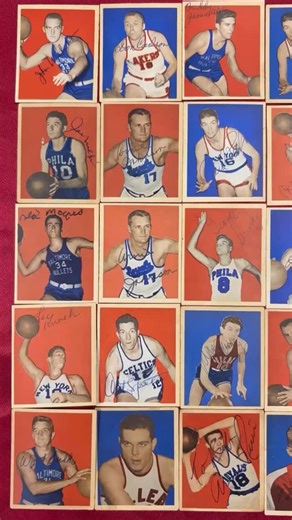From the incredible Golden Age Collection, a completely signed 1948 Bowman Basketball set, each autograph acquired when the set was issued It’s featured in our current Winter Auction | Heritage Auctions Sports