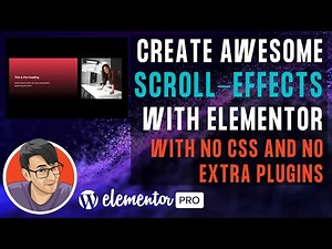 Content sliding in and out with Scroll Effects with Elementor and No Extra CSS and No Extra Plugin