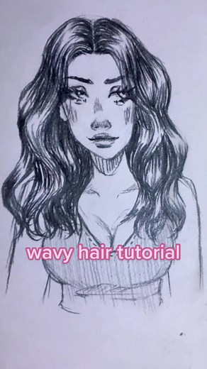 Wavy Hair Drawing Tutorial for Art Sketches