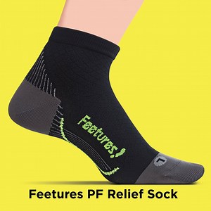 1.1K reactions · 326 shares | Feetures Plantar Fasciitis socks are uniquely engineered to ease heel and arch pain. Targeted Compression lifts, stretches, and stabilizes the plantar fascia and supports the Achilles Tendon. | Feetures | Facebook