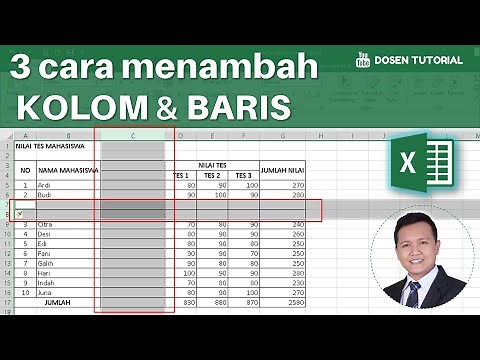 3 Cara Menambah Kolom dan Baris di Excel | Cara Tambah Kolom di Excel