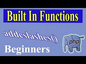 PHP built in functions Part-01 | Addcslashes ( )