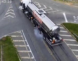 Tanker Truck Explodes After Hitting Car And Bus