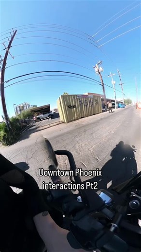 Exploring Downtown Phoenix on a Harley