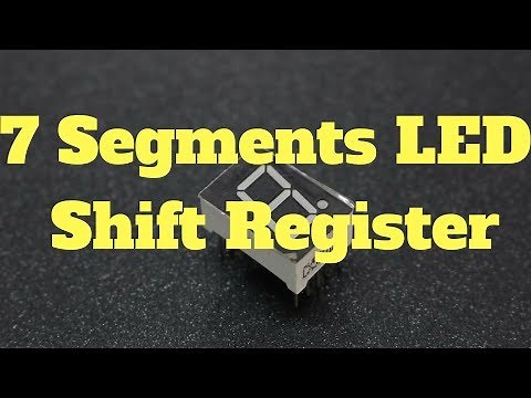 Display a 7 segments 1 digit LED using a shift register 74HC595