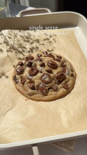 Erin Filipowski | Single serve chocolate chip cookies! 🍪 I made this recipe for when you’re craving one giant, delicious chocolate chip cookie. It’s made... | Instagram