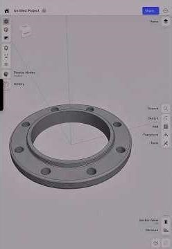 How to make a pipe flange on shapr 3D