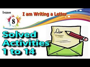 I am Writing a Letter/ Chapter 8/class 6th/ #PSEB/Activities 1 to 14