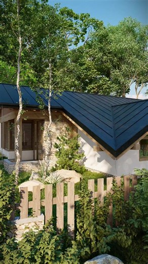 Rustic Chalet Prefab House: Embrace Nature with 3 Bedrooms