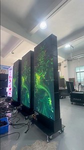 Programmable Rotating LED screens. #tech #ledscreen #exhibition