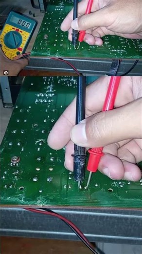 The amplifier's symmetrical PSU voltage often differs and that's normal #amplifier #psu #multimeter