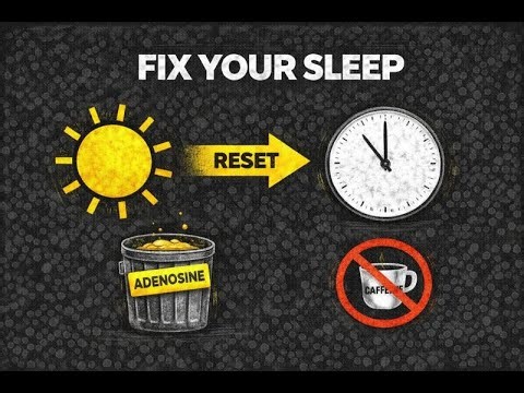 Fix Your Sleep Schedule Circadian Rhythm + Adenosine (Stop Using All Nighters)