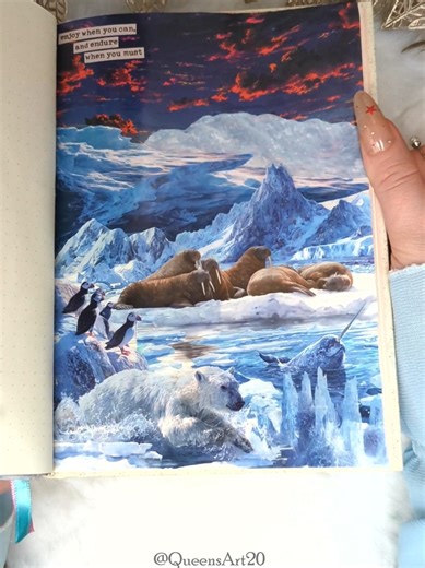 ✨ ASMR | Polar life | Journaling & stationery supplies from @Viktashop ✨ Use the discount code Queensart8 for 8% off. 🔗https://viktashop.com/?ref=QUEENSART 🎨 All shops are listed in my profile bio. 💕 @Vikta Scrapbook 🎀 Check out her videos too💞 A soothing and inspiring process for journal lovers, scrapbookers, and creative minds 🌸 ad | affiliate 💞 #asmr #Journaling #fyp #art #scrapbooking