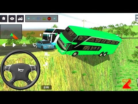 😵Green Bus😰Falling🙆From Cliff😱Bus Simulator Ultimate Gameplay
