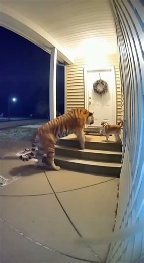“Amazing Tiger and Lion Enter Houses | Brave Cat and Dog Defend Their Home | Real CCTV Footage”