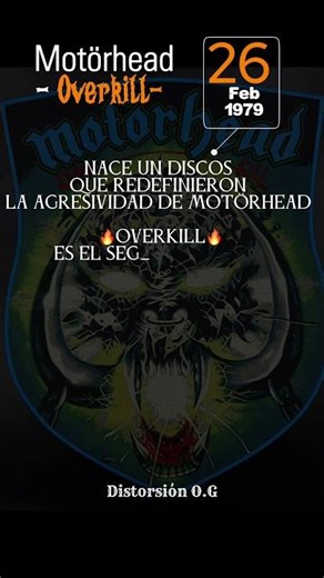 Motörhead 🔥” OverKill “ 47 años de esta bestia de Álbum.