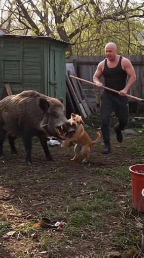 Beastframe on Instagram: "Backyard Horror. Man Smashes Boar to Save His Dog -- -- -- #boarattack #dogrescue #animalfight #backyardrescue #epicrescue #wildboarfight #petdefense #viralrescue #animalhero #shockingmoment"