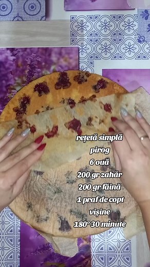 #gatesc_pentru_familie🥰 #romania🇷🇴 #moldova🇲🇩 Prăjitură cu vișine (pirog)