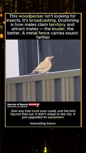 He Found A Better Drum #woodpecker #wildlife #birds #animals #animalshorts #animalfacts #viral