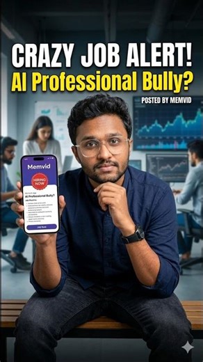 This AI Job Pays You to be a Bully? 🤯 #memvid #job #aijobs #viral #telugu #shorts #yt #telugutech