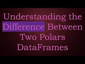 Understanding the Difference Between Two Polars DataFrames