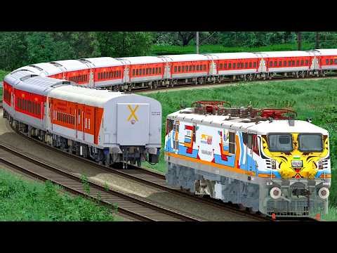 WAP7 SHUNT LHB RAJDHANI EXPRESS TRAIN | BUMPY RAILROAD | Train Simulator | Railwork | NTG GAMING