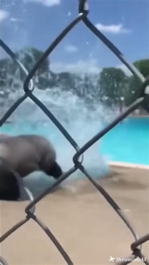 Gorilla Caught Swimming at a Public Pool?! 🦍💦 (Real Footage)