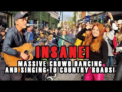 MASSIVE CROWD Singing and Dancing to COUNTRY ROADS!​