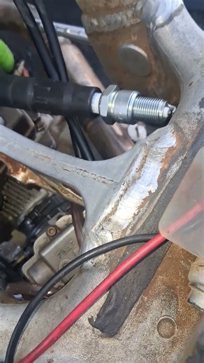 spark plug broke off on kawasaki 250 and no spark issue 🫨#pbk customz