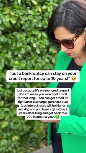 One of the biggest concerns I hear is, ‘Bankruptcy stays on your credit report for up to 10 years!’ ✅ Yes, that’s true — Chapter 7 can stay up to 10 years, Chapter 13 up to 7. ❌ But here’s what most people don’t realize: it doesn’t stop you from getting credit again. Many of my clients are able to finance a car immediately after discharge, rebuild to a 700 score within about a year with diligent effort, and even qualify for a mortgage in 2–4 years. 💡 Bankruptcy isn’t the end — it’s a reset butt