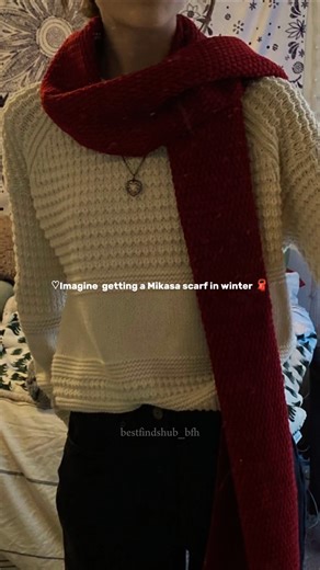 Mikasa red scarf 🧣 #outfitideas #trending #outfit #fashion #outfitinspo #style #urban #ytshorts