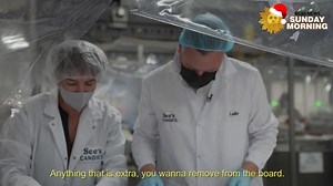 At the See's Candies factory, in Culver City, Calif., candymakers are busy cranking out holiday cheer, which is sold online and in more than 200 stores across the U.S. Luke Burbank tests his candy-making skills. https://cbsn.ws/3qbecYX | CBS Sunday Morning