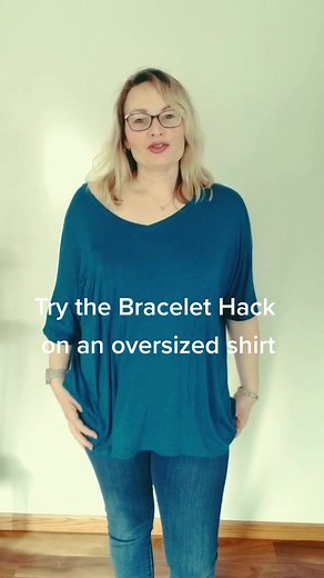 Oversized Shirt Hack: Bracelet Styling Trick