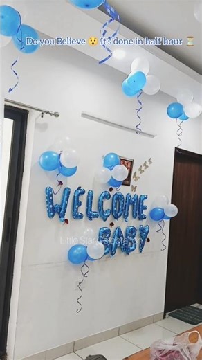 Believe! Done in half hour ⏳ | Baby Welcome Home decoration ideas #ytshorts #latest #trending #baby