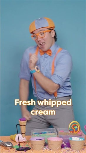 Kinetic Sand + Rainbow Sprinkles = Ice Cream ?! #blippi #icecream