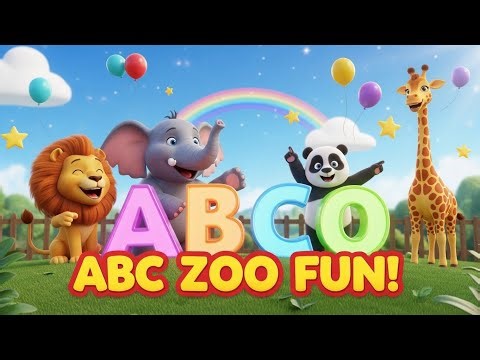 Zoo ABC Song for Kids 🦁🐘 | Learn Alphabet with Animals | A to Z Phonics & Rhymes