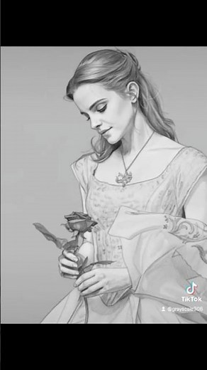 Cute Belle Pencil Sketch Tutorial | Beauty and the Beast Disney Princess Art #art #disney