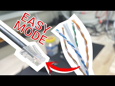 How to Wire Ethernet Plugs EASY MODE! Cat5e or Cat6 with RJ45 Pass Through Connectors