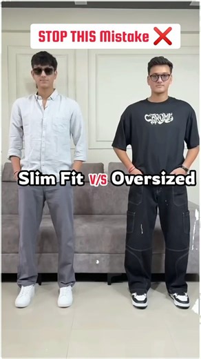 Oversized vs Slim Fit 🤔 Kaun Deta Hai Better Look?