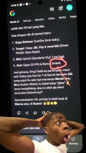 ai bilek : Alat: Oppo 33 fps & rumus 3+3=3. gw bilek: what the hell