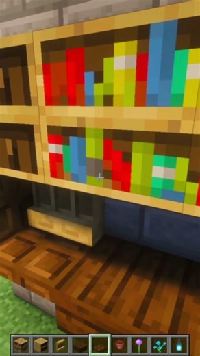 Minecraft Simple Bookshelf #minecraft