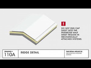 Ridge Detail | TPO Commercial Roofing | GAF Drawing 110A