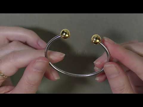 Pandora Shine Moments Snake Chain Open Bangle with styling