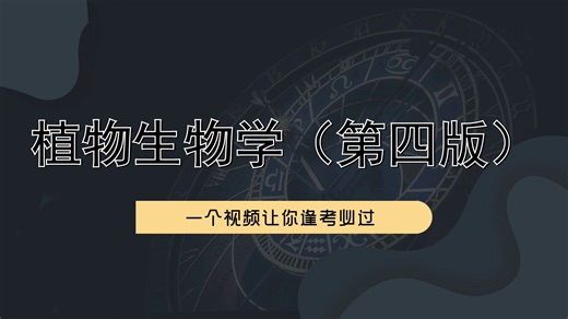 植物生物学（第四版）考试不再是难题！,超简洁➕超明了➕超精华,「植物生物学（第四版）」,名释 关键点 题库 知识点