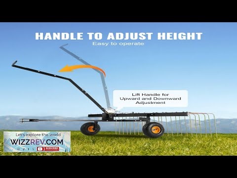 VEVOR Tow Behind Dethatcher 60 inch Tow Dethatcher with 24 Steel Tines Lawn